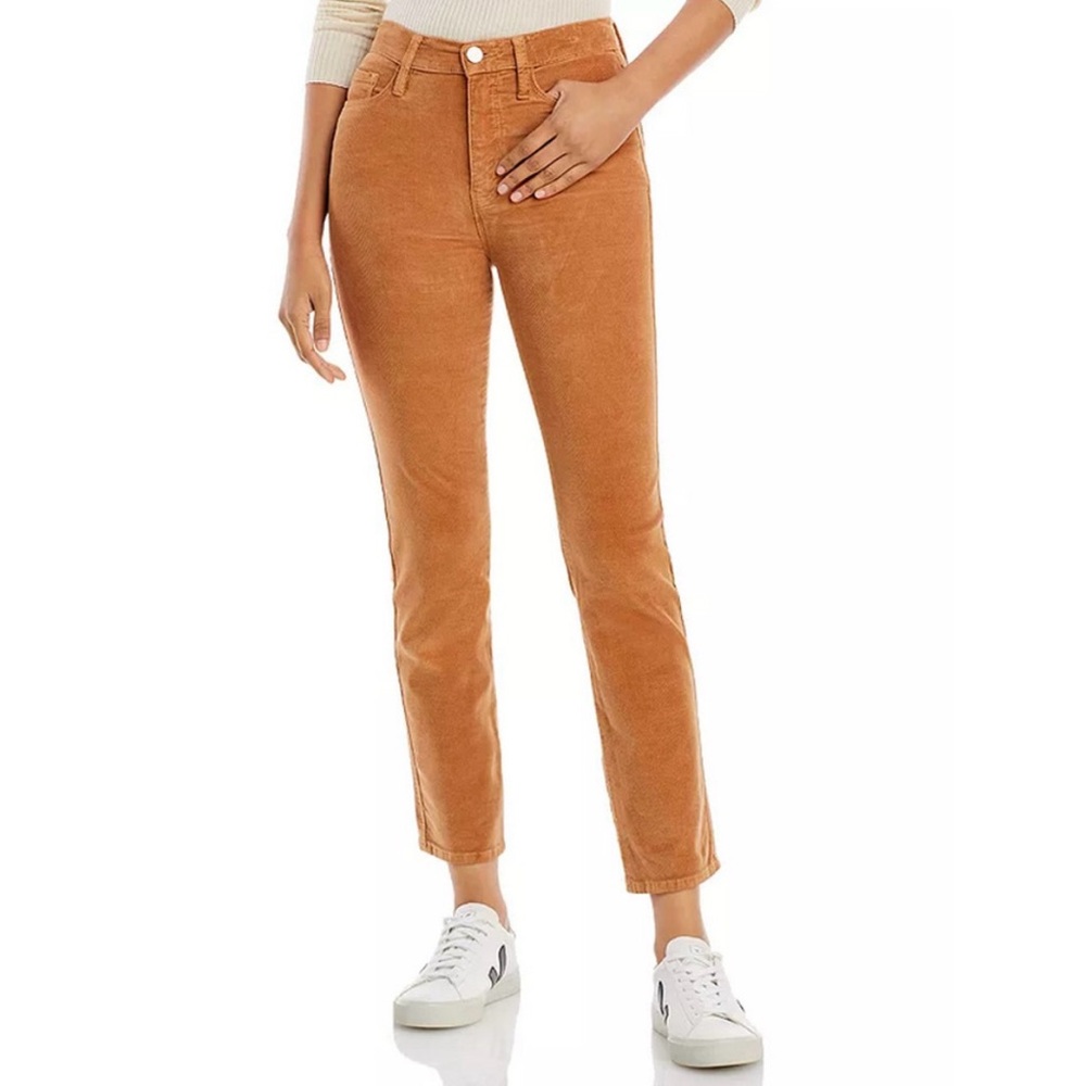 FRAME Le Sylvie Slender Straight Corduroy Khaki Pants 28